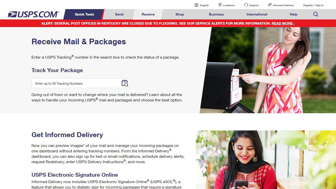 Receive Mail & Packages | USPS